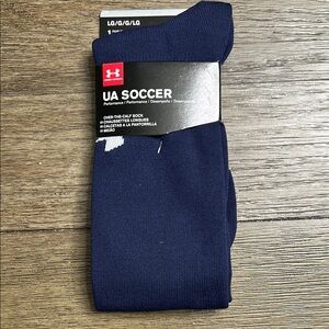Under Armour Midnight Blue Soccer Socks Size Large One Pair